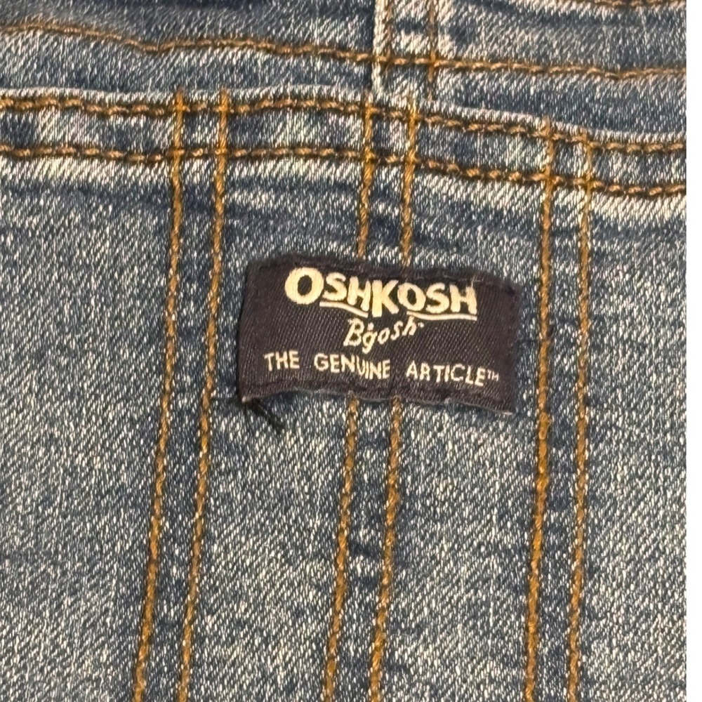 OshKosh Bgosh Kids 5T Blue Denim Vestbak Wide Leg Bib Overalls Medium Wash